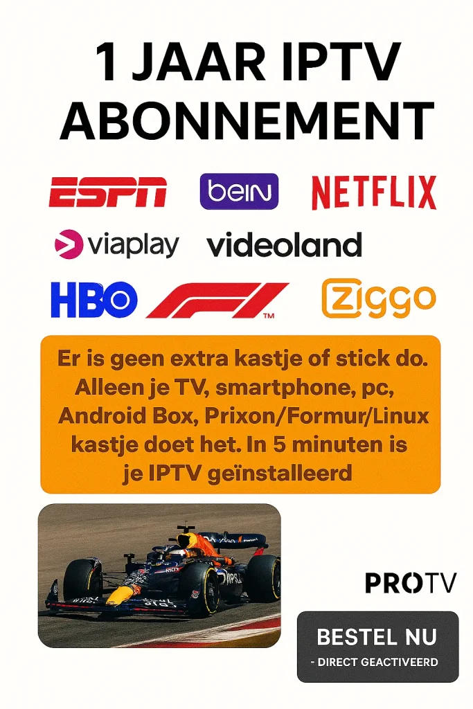 1 jaar iptv abonnement